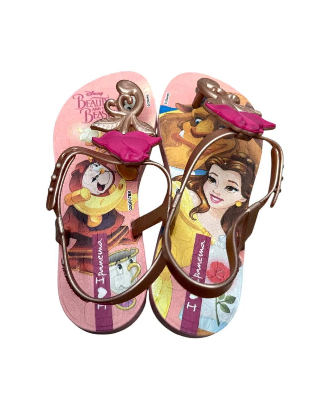 Ipanema Disney Beauty and the Beast Rose Sandals Girls Size 13